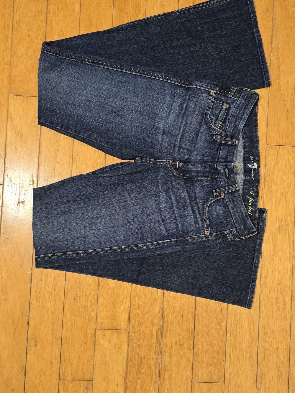 Dark Blue Women's Bootcut Jeans - Picture 3 of 6